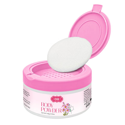 Body Powder for Women, Dual-Powder Base Talc-Free, Zinc Oxide Protect, Botanical Soothing, Feminine Essential Dusting Powder with Puff, After Bath Absorption & Anti-Chafe for Neck & Delicate skin, 5oz