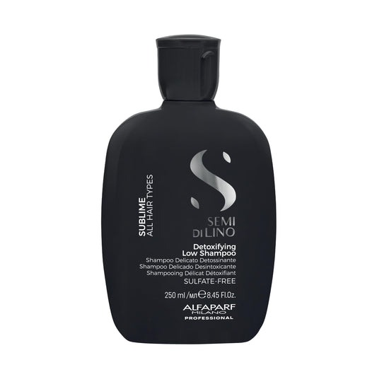 ALFAPARF MILANO Semi di Lino Detox Clarifying Shampoo for Product Build Up, Oil, and Hard Water - Sulfate Free Shampoo - Deep Cleaning Scalp Impurity Remover