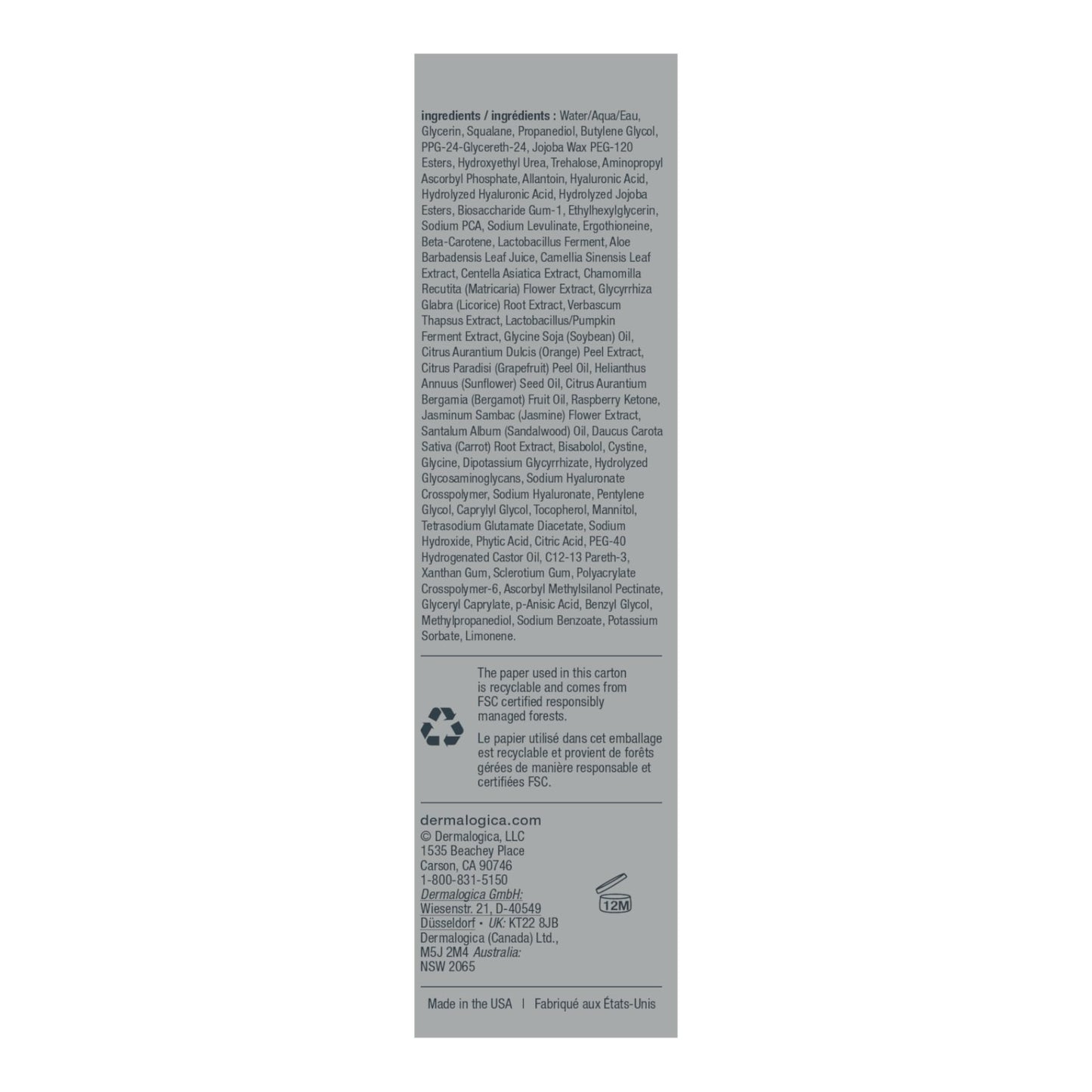 Dermalogica Biolumin-C Gel Moisturizer, Face Moisturizer with Hyaluronic Acid and Vitamin C - Boosts Radiance, Brightens, Provides Weightless Hydration, 1.7 Fl Oz