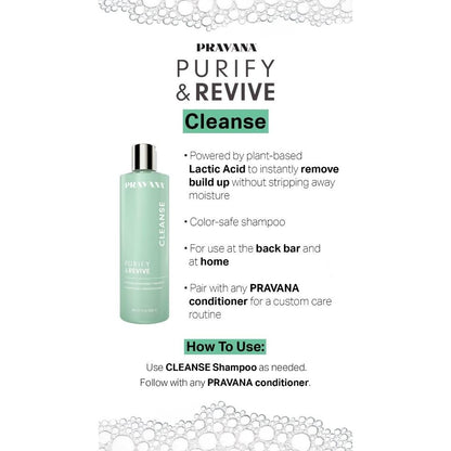 Pravana Purify & Revive Mineral Diminishing Shampoo | Instantly Removes Hard Water Deposits | Hydrates, Energizes, Volumizes | Eliminates Brassiness & Discoloration | 11 Fl Oz