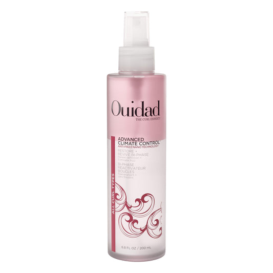 Ouidad Advanced Climate Control Restore + Revive Bi-Phase Spray - Refresh Curls Between Wash Days, Adds Moisture & Shine with Mongongo & Grapeseed Oils, Fights Frizz, All Curl Types, Sulfate-Free