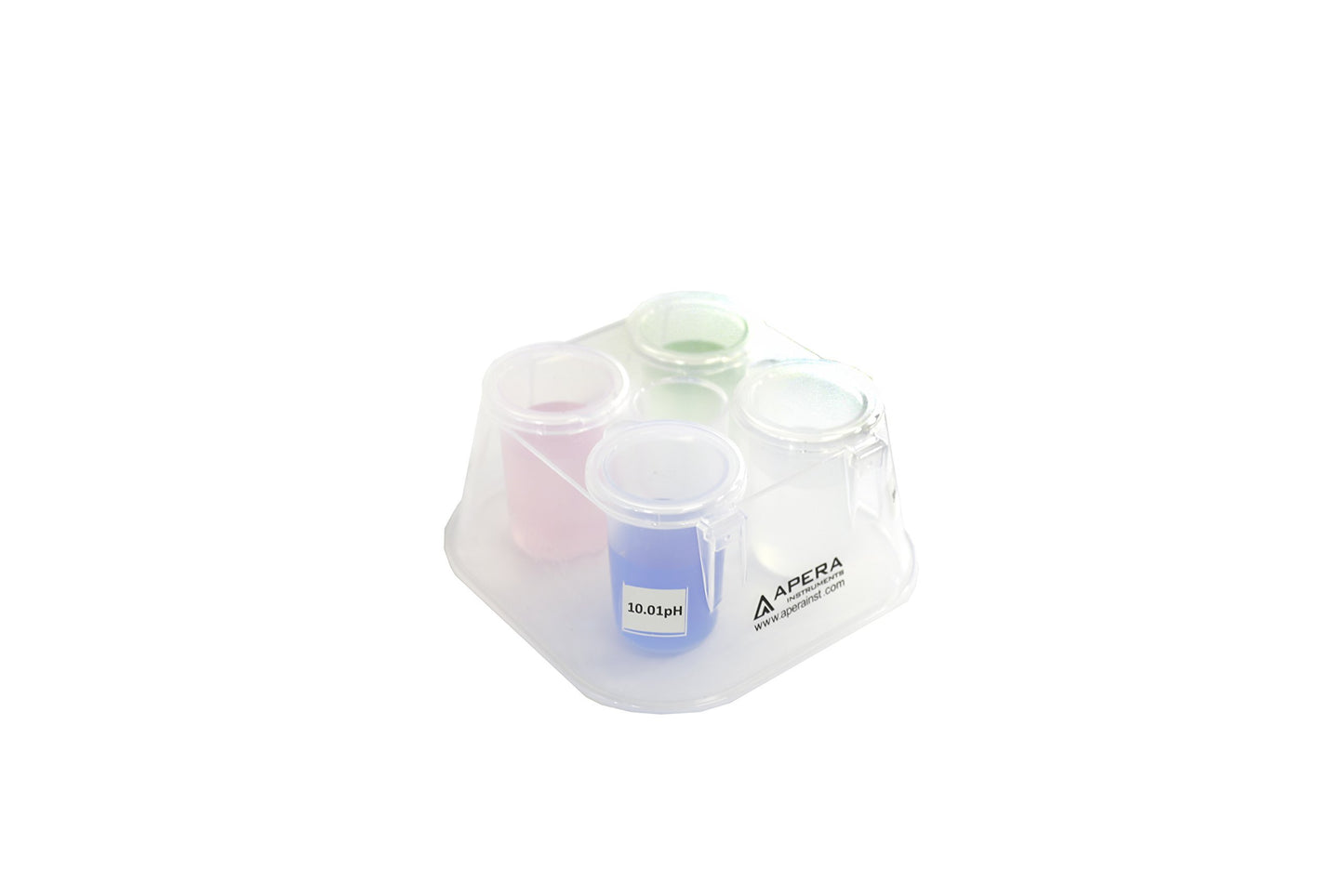 APERA INSTRUMENTS AI1116 pH Calibration Solution Kit (7.00, 4.00, 10.01), 16 oz. Each, Plus a CalPod Solution Holder for Easy Calibration, NIST traceable