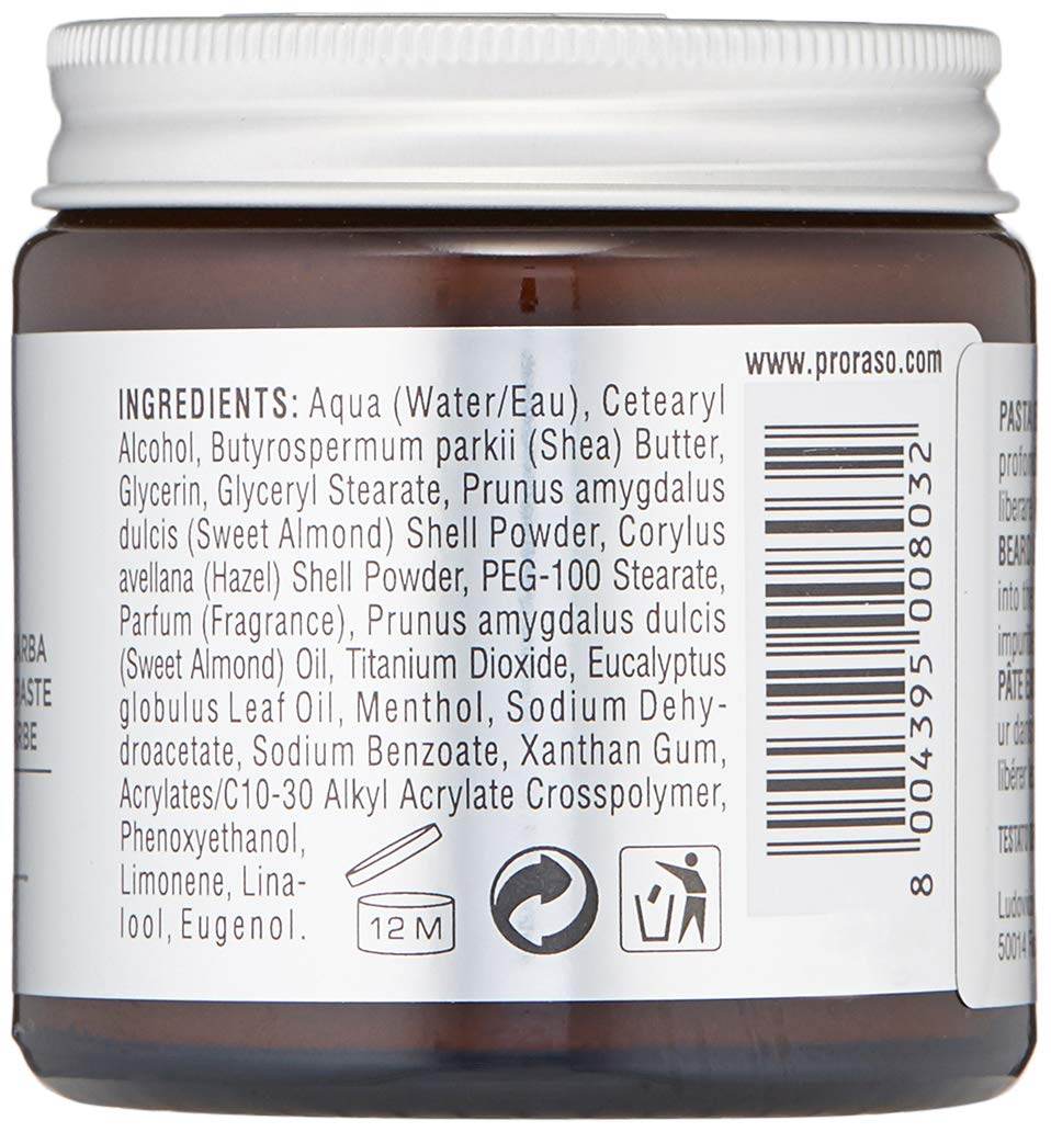 Proraso Exfoliating Beard Paste - Facial Exfoliator and Beard Scrub - Daily Face Scrub Deeply Cleanses Skin & Facial Hair - 3.5oz