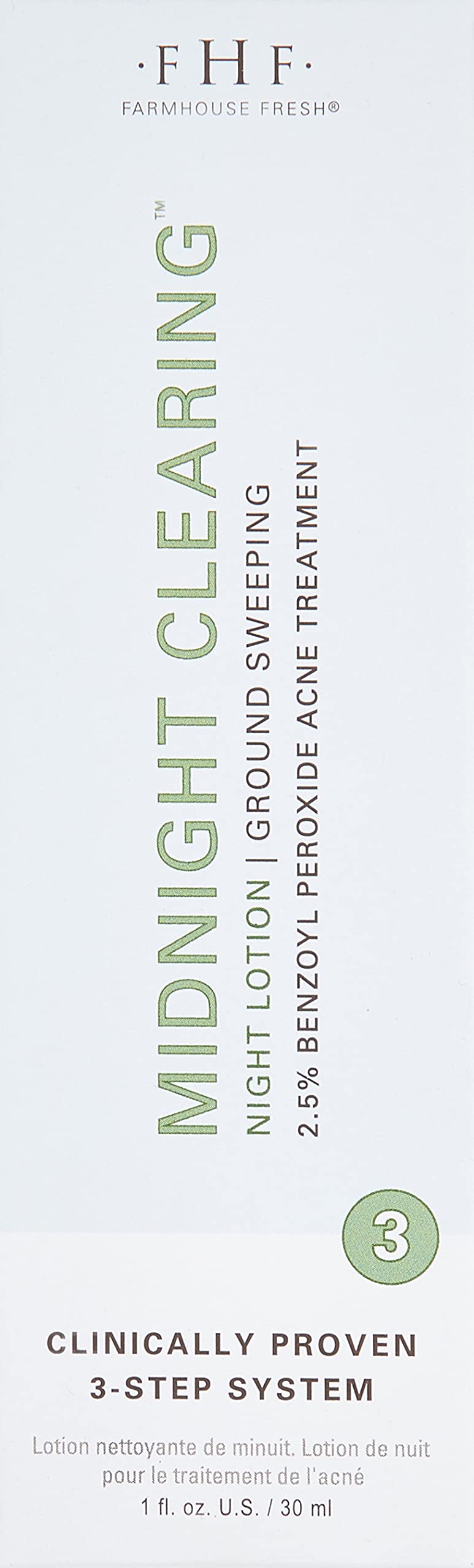 FarmHouse Fresh Midnight Clearing Lotion, Overnight Benzoyl Peroxide Acne Treatment with Niacinamide & Squalane, 1 fl oz