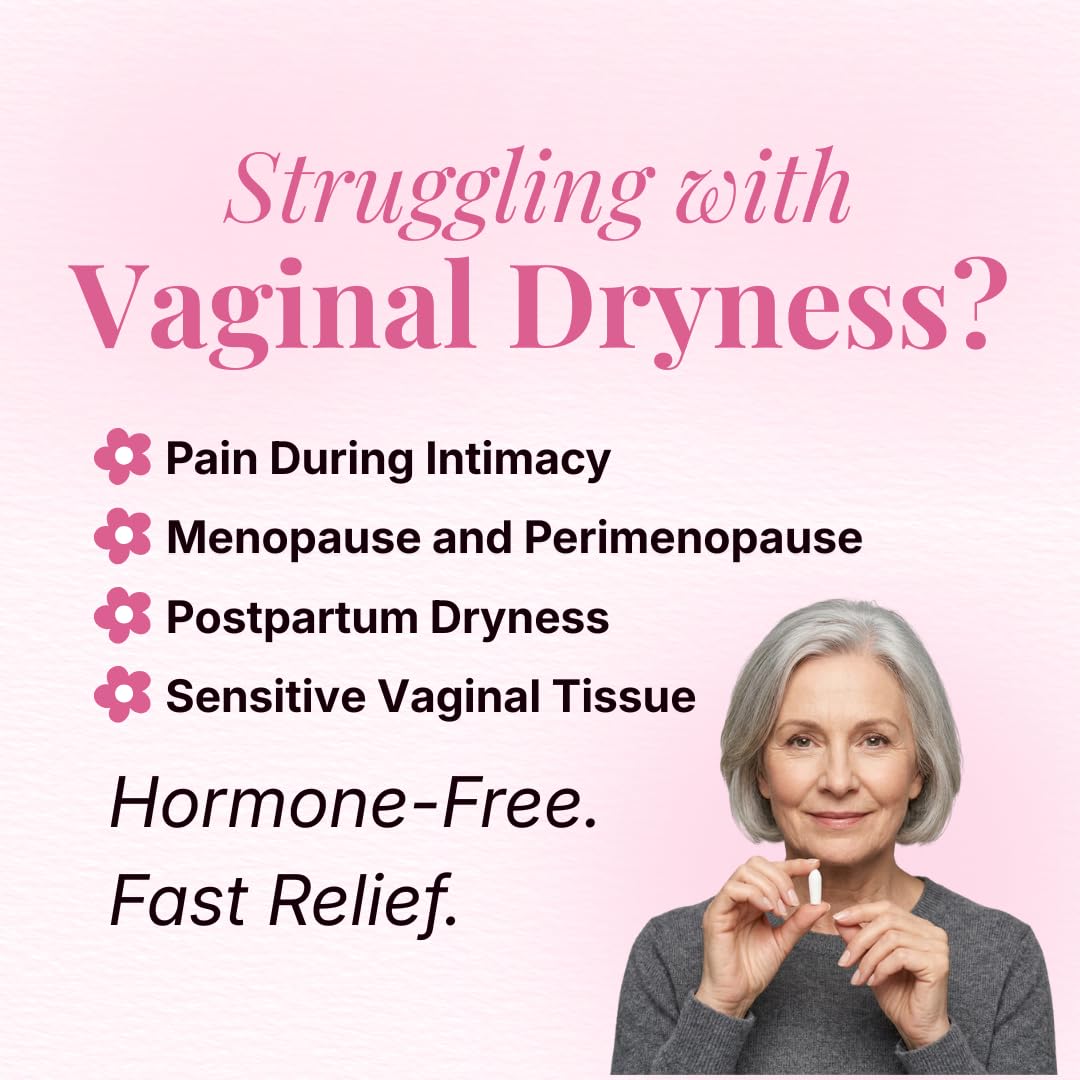 VLUSH Vaginal Suppositories for Dryness – Hyaluronic Acid Vaginal Moisturizer, Menopause Relief, Hormone-Free Vaginal Inserts, 10 Count (1 Month Supply)