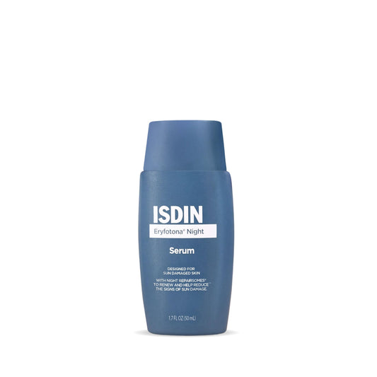 ISDIN Eryfotona Night, Ultra-Fluid Night Serum That Helps Reduce Signs Associated with Prolonged Sun Exposure with Night Repairsomes and Vitamin E, 50ml