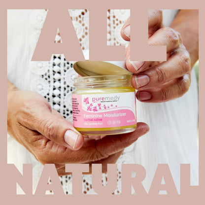 Puremedy - Feminine Herbal Salve - All-Natural Moisturizing Comfort Balm with Calendula & Elder Flower for Feminine Wellness, 1oz
