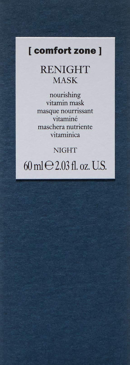 Renight Mask, Nourishing Vitamin Face Mask, Leave On Night Treatment, Antioxidant, Clean Beauty, Vegan, Organic Goji Berry, Vitamin E, Dry & Stressed Skin, 2.03 Fl Oz