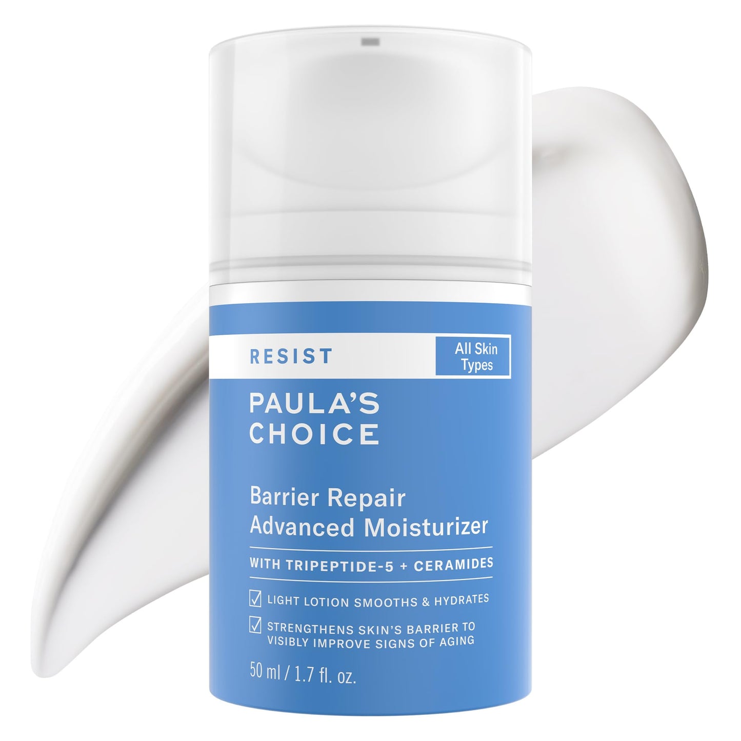 Paula's Choice RESIST Barrier Repair Advanced Face Moisturizer with Ceramides, Peptides, Deep Hydration Face Cream for Wrinkles, Anti-Aging for All Skin Types, Fragrance-Free