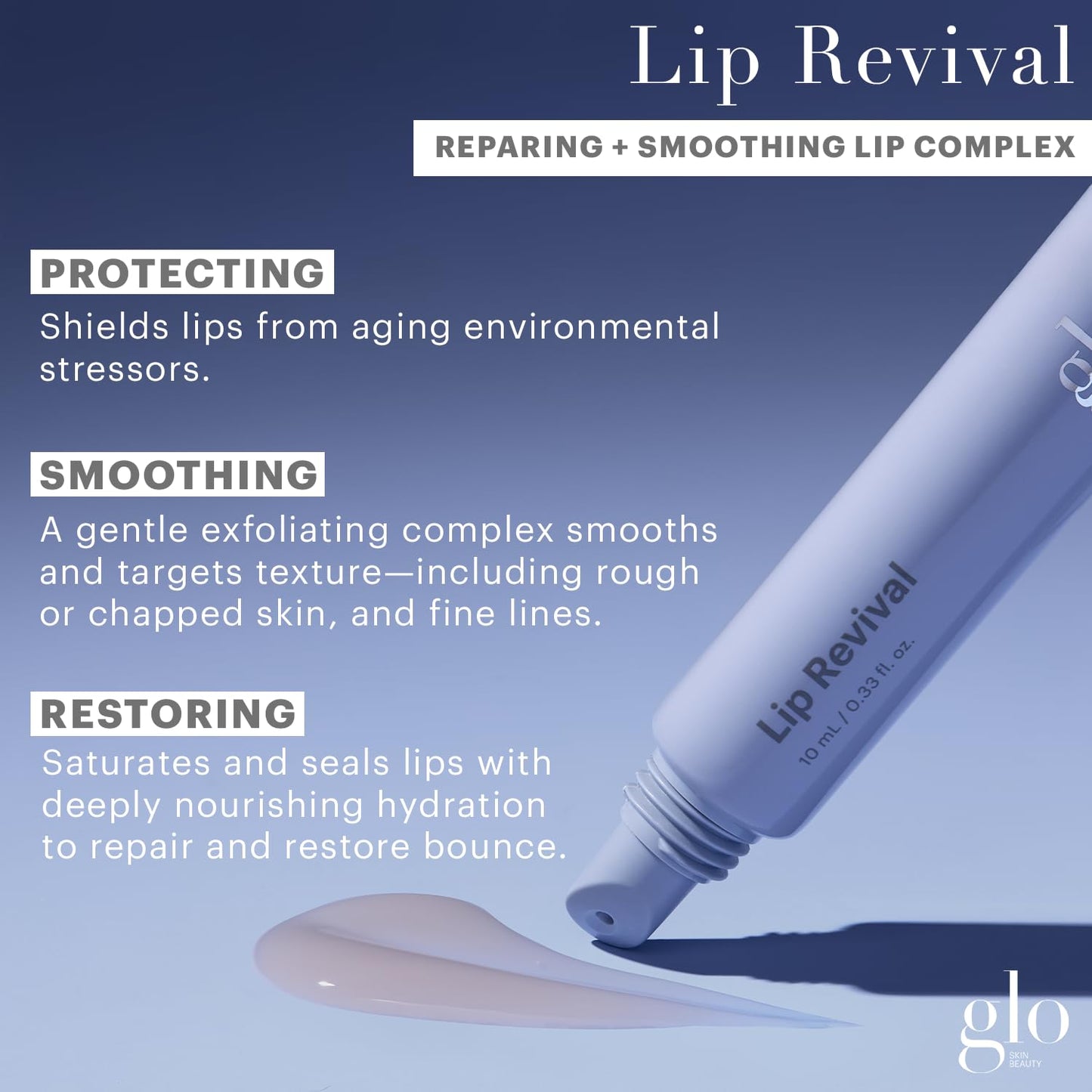 Glo Skin Beauty Lip Revival - Hydrate, Smooth + Repair Dry Lips, Powered by Vitamin C, High Shine Finish