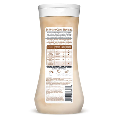 Summer’s Eve Essential Botanicals Daily Feminine Wash, Coconut Aloe, Gentle pH-Balanced Body Wash for Women, Feminine Care to Remove Vaginal Odor, Gynecologist Tested, 15 fl oz