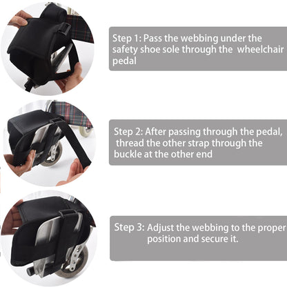 Wheelchair Restraint Shoes Prevent The Foot from Falling Off The Footrest Adjustable & Easy to Wear,Wheelchair Shoe Holder Straps for Disabled & Rehabilitation Patients