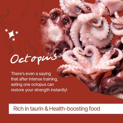BarunJungdam Octopus Jeotgal | Korean Seasoned Baby Octopus | Spicy Fermented Seafood | Savory & Chewy Texture | Traditional Side Dish | 8.8oz (250g)