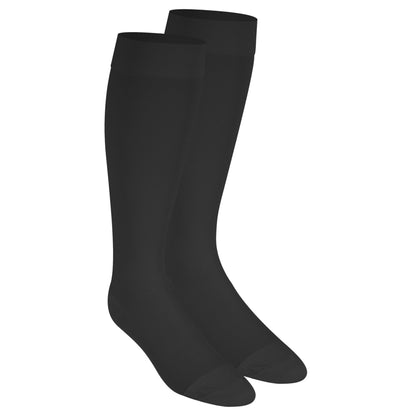 NuVein Medical Compression Stockings, 20-30 mmHg Support for Women & Men, Microfiber Knee Length, Closed Toe, Black, 2X-Large
