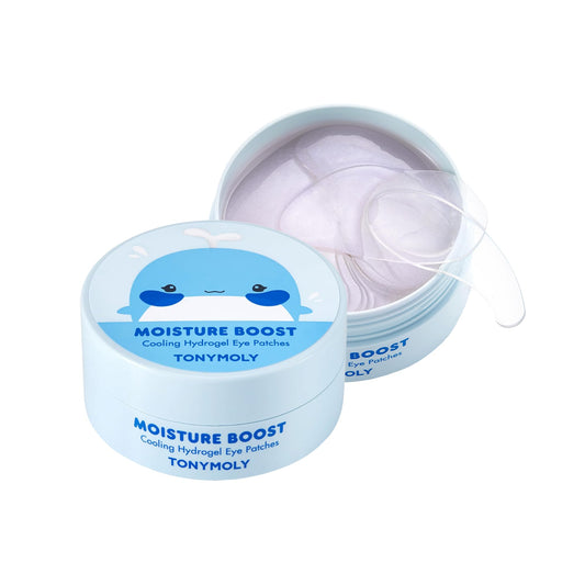TONYMOLY Cooling Hydrogel Under Eye Patches, Moisture Boost Eye Treatment with Retinol, Ceramide & Collagen to Help Reduce Dark Circles, Support Skin Barrier & Plump Under Eyes, 30 Pairs