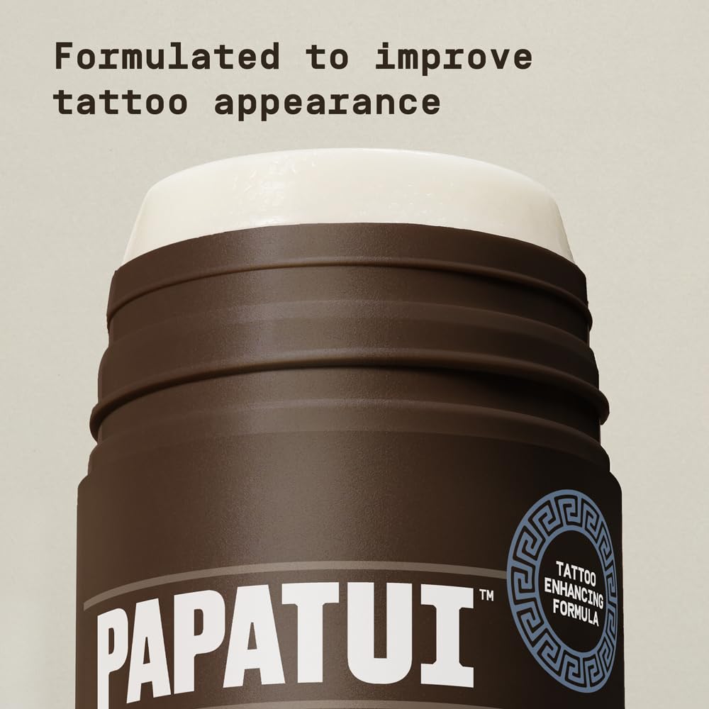 PAPATUI by Dwayne Johnson Mess-Free Enhancing Tattoo Stick | Revitalize, Protect and Brighten Tattoos | Made with Vitamin E | Coconut Woods | 2.6oz