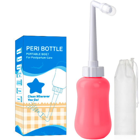Peri Bottle, Peri Bottle for Postpartum Care, for Women and Men with Hemorrhoids, for Cleansing After Birth, Portable Travel Bidet Sprayer-Pink