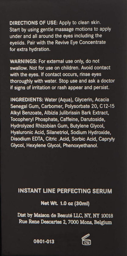 MĒTIER Instant Line Perfecting Serum for Smoother, Youthful Skin, Anti-Wrinkle Eye Serum, Unisex (1.0 fl oz)