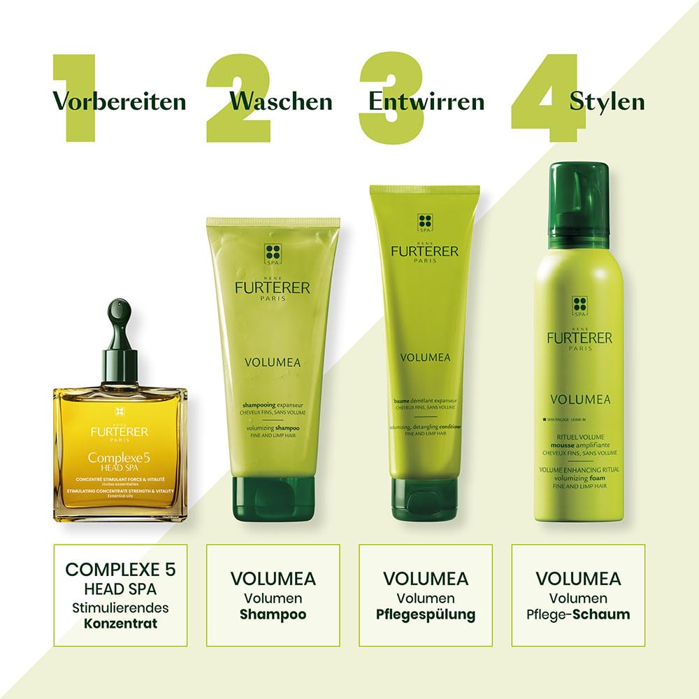 Rene Furterer VOLUMEA Volumizing Shampoo - For Fine, Limp Hair - Thickening & Volumizing - SLS Free