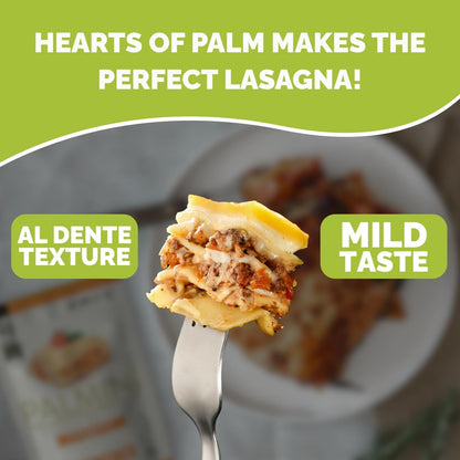 Palmini Lasagna Sheets | Low-Carb, Low-Calorie Hearts of Palm Lasagna Sheet | Keto, Gluten Free, Vegan, Non-GMO | As seen on Shark Tank |(12 Ounce - Pack of 3)