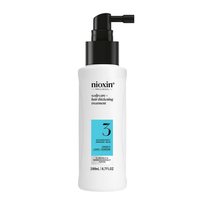 Nioxin System 3 Scalp Care + Hair Thickening Leave-In Treatment | For Colored, Dry, & Damaged Hair with Light Thinning | Strengthen & Nourish with Niacinamide & Biotin