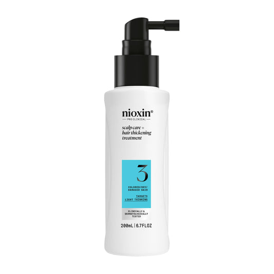 Nioxin System 3 Scalp Care + Hair Thickening Leave-In Treatment | For Colored, Dry, & Damaged Hair with Light Thinning | Strengthen & Nourish with Niacinamide & Biotin