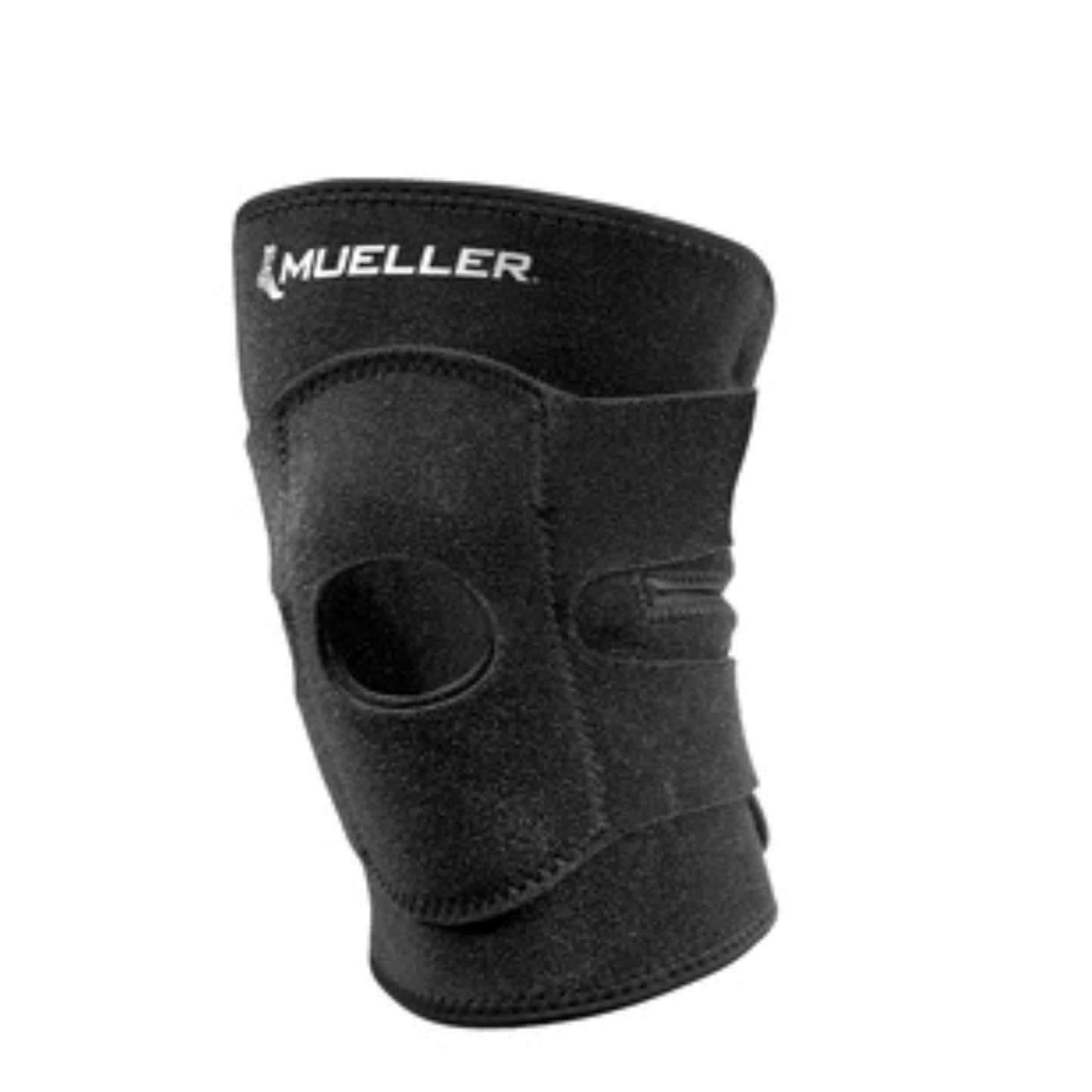 MUELLER Sports Medicine 4-Way Adjustable Knee Brace for Men and Women, Knee Stabilizer for Compression and Pain Relief Support, Ideal for Arthritis, Sprains, Black, One Size