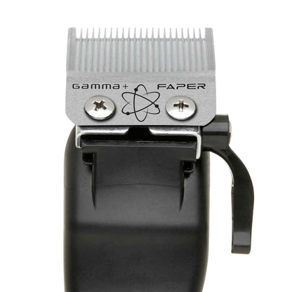 GAMMA+ Hair Clipper Fixed Moving Blade Replacement Black Diamond Carbon DLC and Gold Titanium