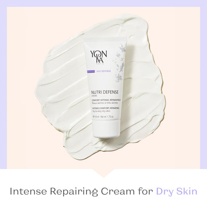 Yonka Nutri-Defense Creme, Nourishing Dry Skin Facial Moisturizer, Rich Shea Butter Treatment Cream with Prebiotics and Probiotics, Dry and Sensitive Skin, Paraben-Free