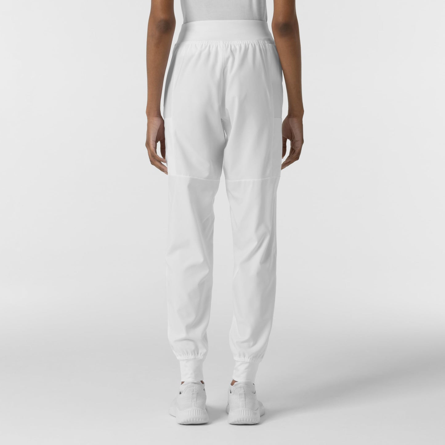Women's Comfort Waist Cargo Jogger Scrub Pant, White, 3X PET