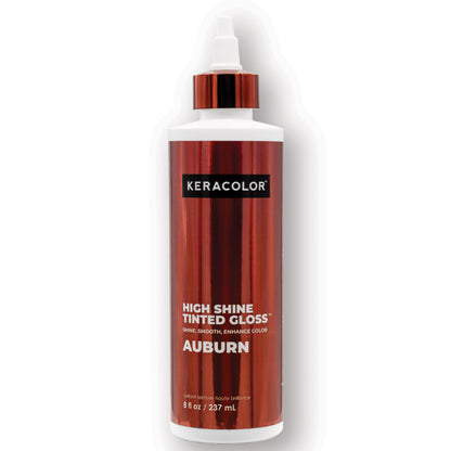 Keracolor High Shine Tinted Hair Gloss, In-Shower Hair Glaze, Sheer Color-Enhancing Glossing Treatment, Auburn, 8 Fl Oz