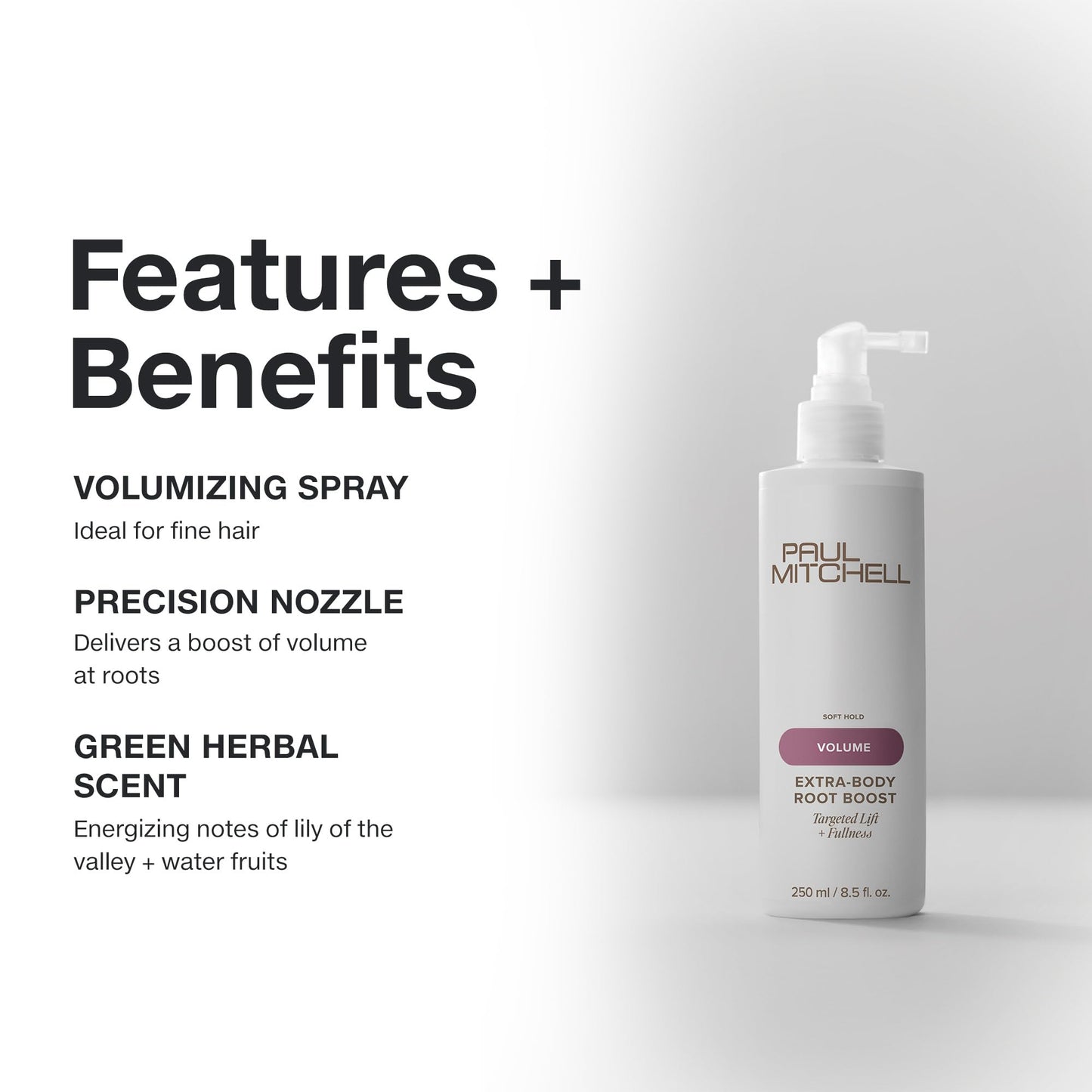 Paul Mitchell Extra-Body Root Boost Volumizing Spray, Targeted Lift, Adds Fullness, For Fine Hair
