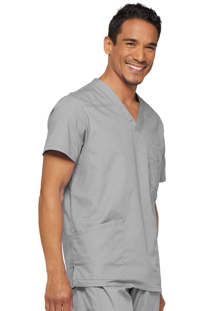 Dickies mens EDS Signature V-Neck Scrub Top Grey X-Large
