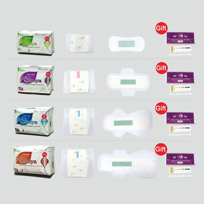 SHUYA Patented Anion Soft Breathable Sanitary Pads and Panty Liners Combination Suit Package, Scented-96Count (Packs of 8)