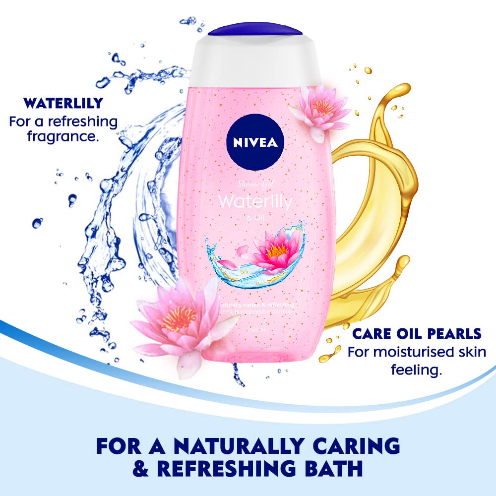 Nivea Bath Care Shower Water Lily Oil, 250 ML