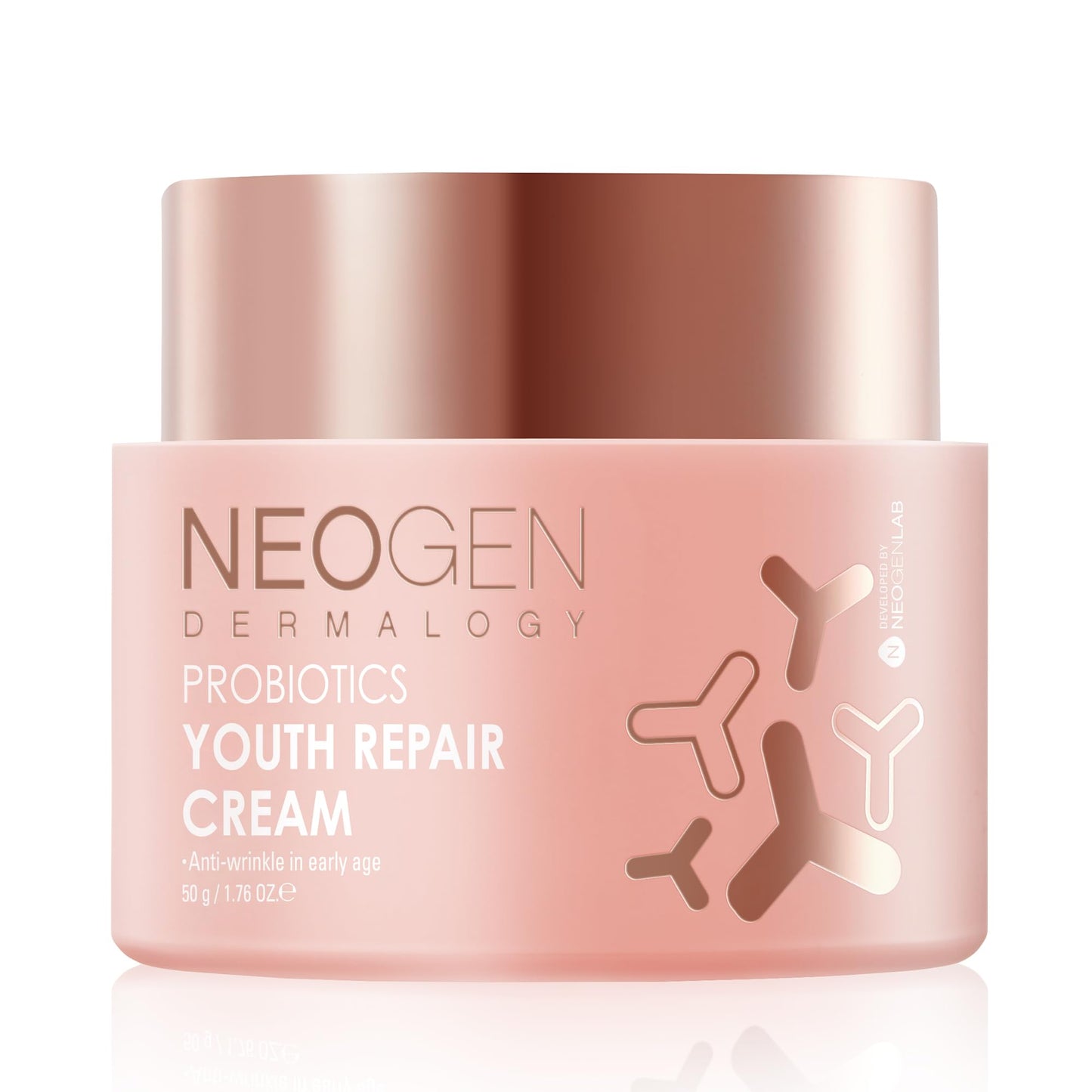 Neogen Dermalogy Probiotics Youth Repair Skin Cream Face Lotion w/Superprobiotics, Collagen & 11 Peptides Skin Repair Cream 1.76 oz