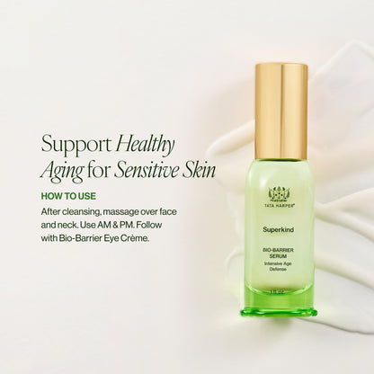 Tata Harper Superkind Bio-Barrier Serum, Anti-Aging Serum for Sensitive Skin, Redness Soothing, Skin Barrier Support, Hypoallergenic, Fragrance Free, Natural, Dermatologist Tested, 30ml