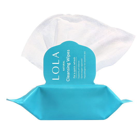 LOLA Cleansing Wipes - Feminine Wipes, Vaginal Wipes, pH Balance & Body Wipes for Women, 32 Count (Pack of 3)