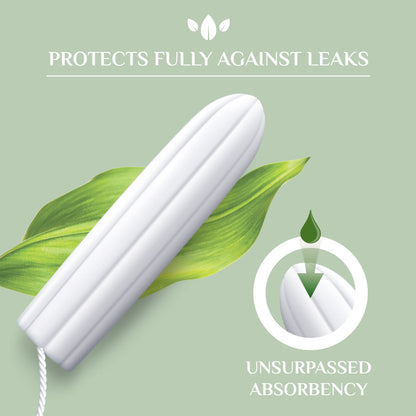 Organyc 100% Certified Organic Cotton Tampons, No Applicator, Super, 16 Count, White