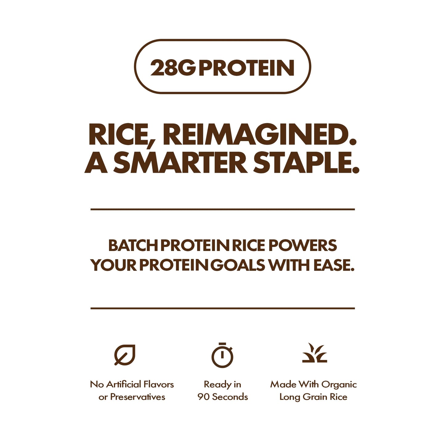 Batch – Organic Protein Rice with Collagen – 28g Protein per Bag, Ready in 90 Seconds, Microwavable Long-Grain White Rice, Grass-Fed Bovine Collagen, Gluten-Free, Made in USA – Mix and Match (2 Pack)