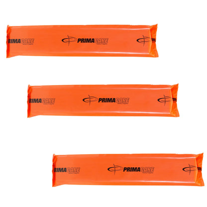 Primacare IS-5116 3-Pack, Padded Wood Splint with Vinyl Casing for Fractured Limbs, Full Arms, Legs, Universal Waterproof Medical Splints for First Aid and Emergency Support, 16", Orange