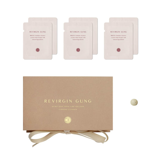 Revirgingung Feminine Cleanser Tablets I Herbal Y-Zone Intimate Wash with Collagen & Probiotics I Low-Irritation V Cleanser for Women (6 Tablets) Made in Korea