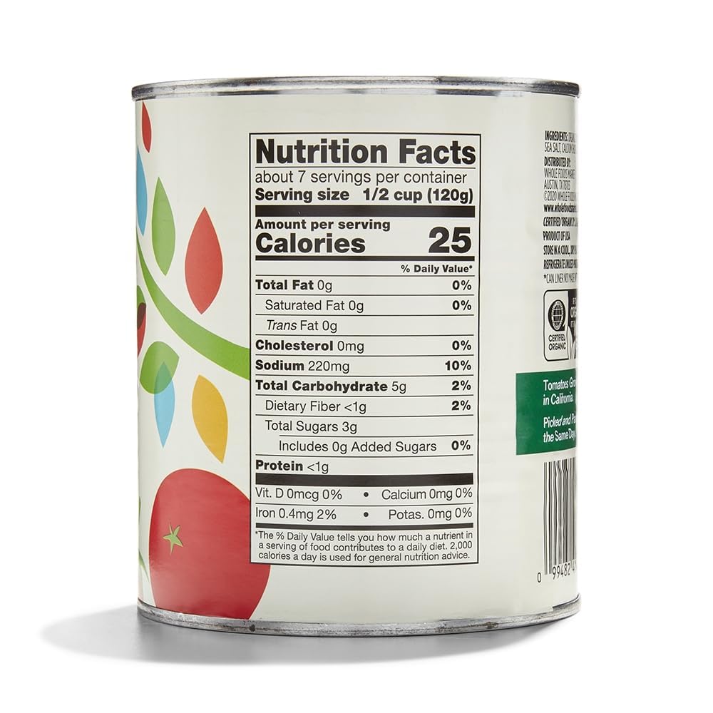 365 by Whole Foods Market, Organic Whole Peeled Tomatoes, 28 oz