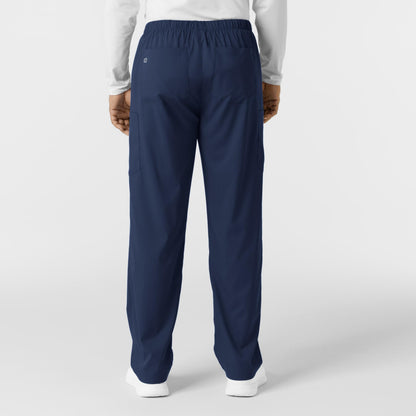 Wink Scrubs Unisex, Boundless, Straight-Leg Pants with Tuck-in Drawstring and 6 Pockets, Navy, L Short
