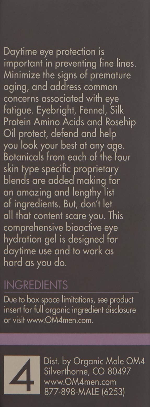 Organic Male OM4 Refine: Radical Fine Line Eraser Eye Gel - Age Corrective, Reduce Fine Lines, Puffiness