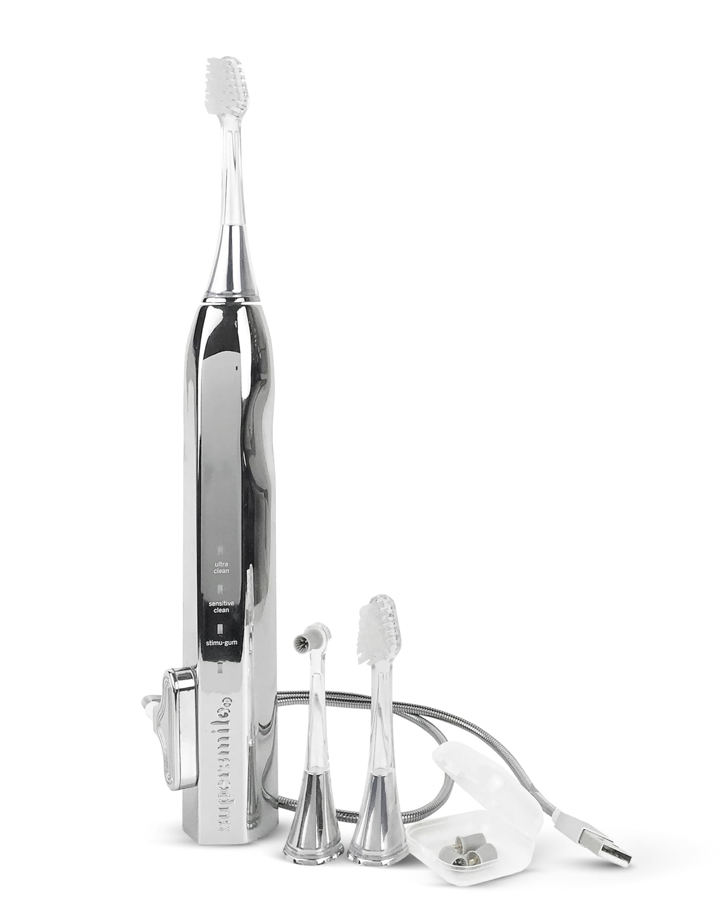 Supersmile Zina45™ Sonic Pulse Toothbrush – Angled Brush with polishing Head for Advanced Cleaning – for Visibly Whiter Teeth and Healthier Gums