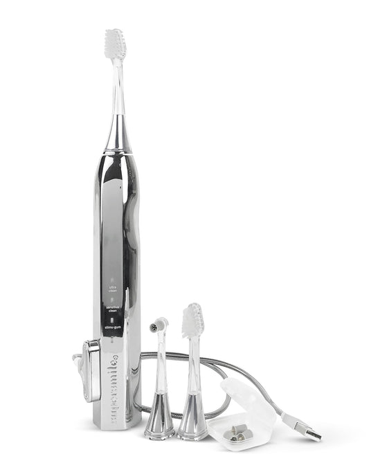 Supersmile Zina45™ Sonic Pulse Toothbrush – Angled Brush with polishing Head for Advanced Cleaning – for Visibly Whiter Teeth and Healthier Gums