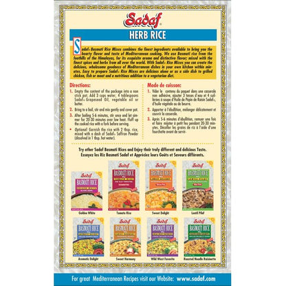 Sadaf Sabzi Polo - Herb Basmati Rice Mix - Traditional Middle Eastern Meal - Arroz Basmati Mix - Authentic Persian Cuisine - Kosher - 12 Oz