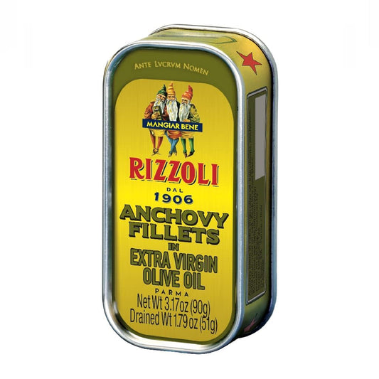Rizzoli, Anchovies Fillets Extra Virgin Olive Oil, 3.17 Ounce