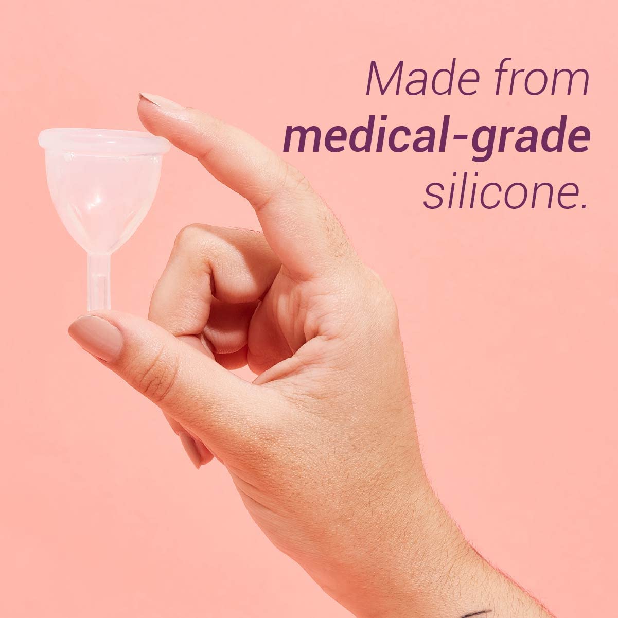LUMMA® │ Flexible Menstrual Cups Made from Ultra-Thin Medical Grade Silicone (Pink Love, S)